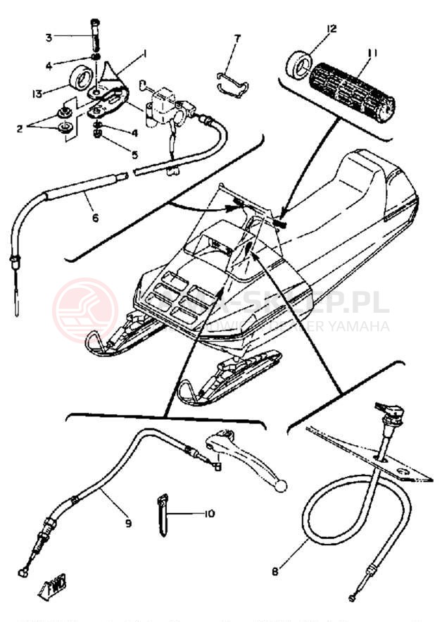 Schemat "Układ chlodzenia" do Yamaha EC540D