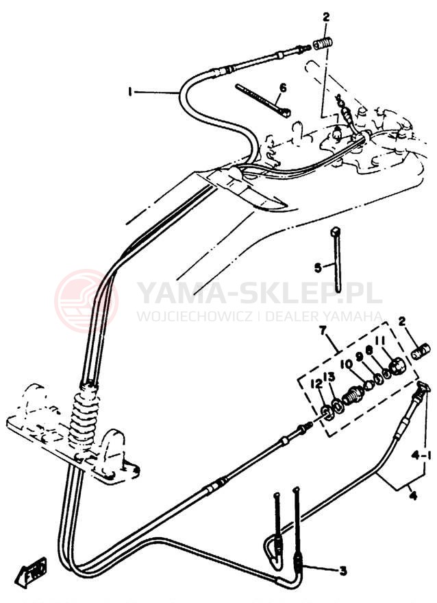 Schemat "Układ chlodzenia" do Yamaha SUPER JET SJ650Q