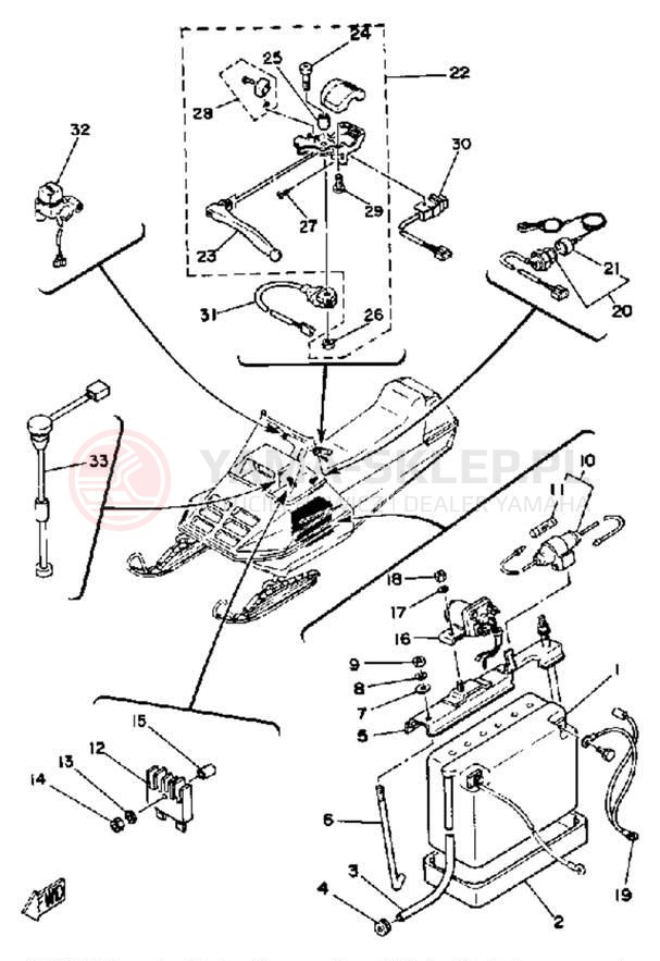Schemat "układ elektryczny" do Yamaha EC540C