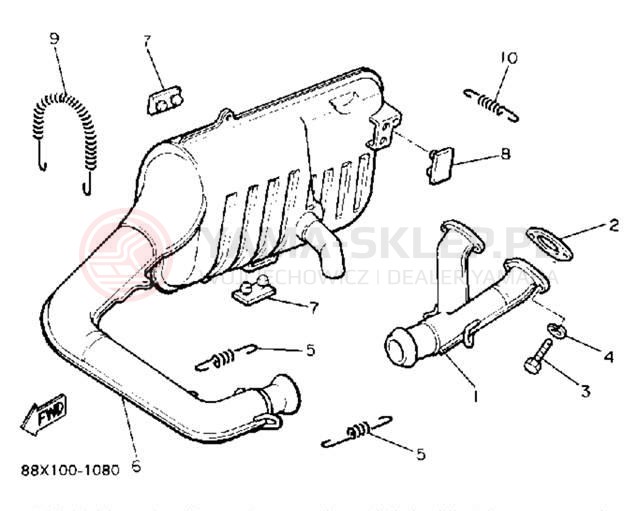 Schemat "Wydech końcowy" do Yamaha PHAZER II ST PZ480STT