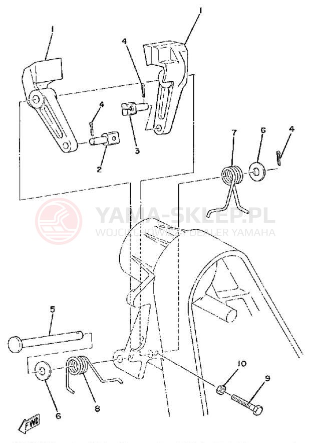 Schemat "hamulec" do Yamaha ET340EC