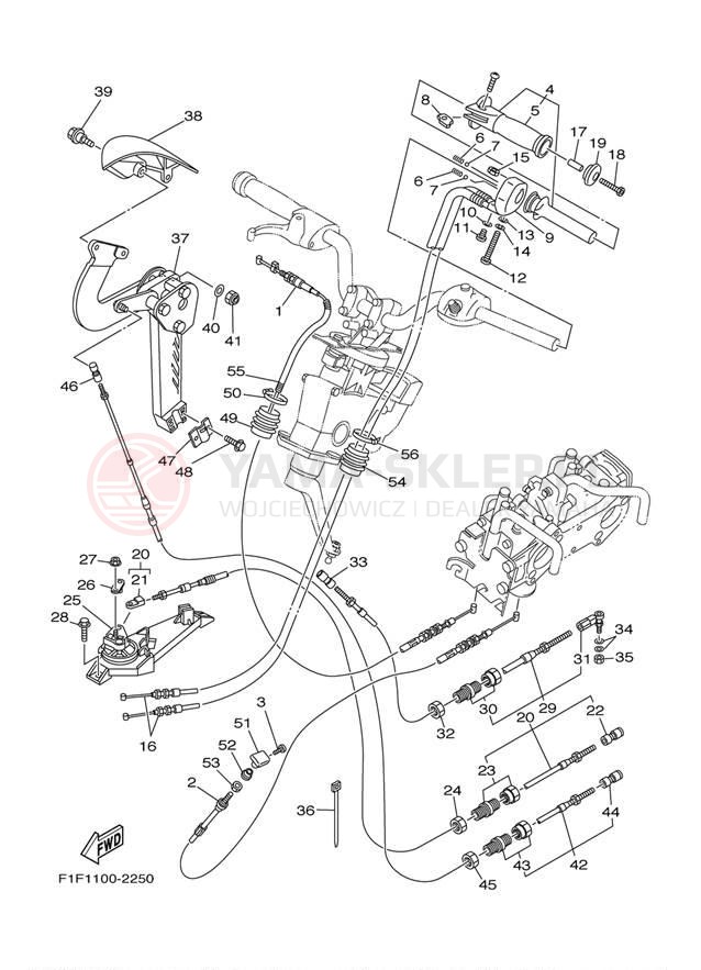 Schemat "Układ chlodzenia" do Yamaha XLT800 XA800AB