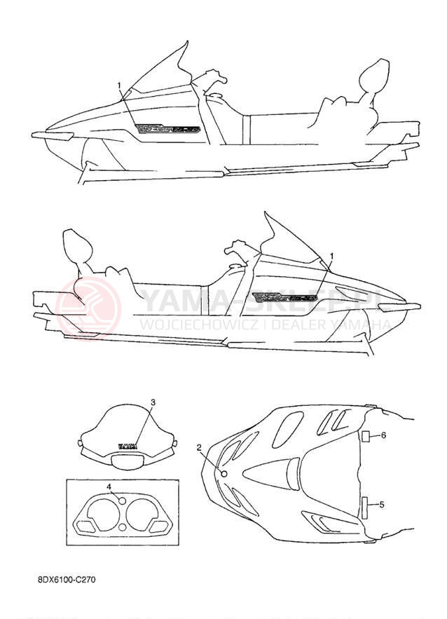Schemat "naklejki" do Yamaha VENTURE XL
