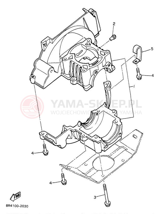 Schemat "Obudowa silnika" do Yamaha BRAVO LT BR250TA