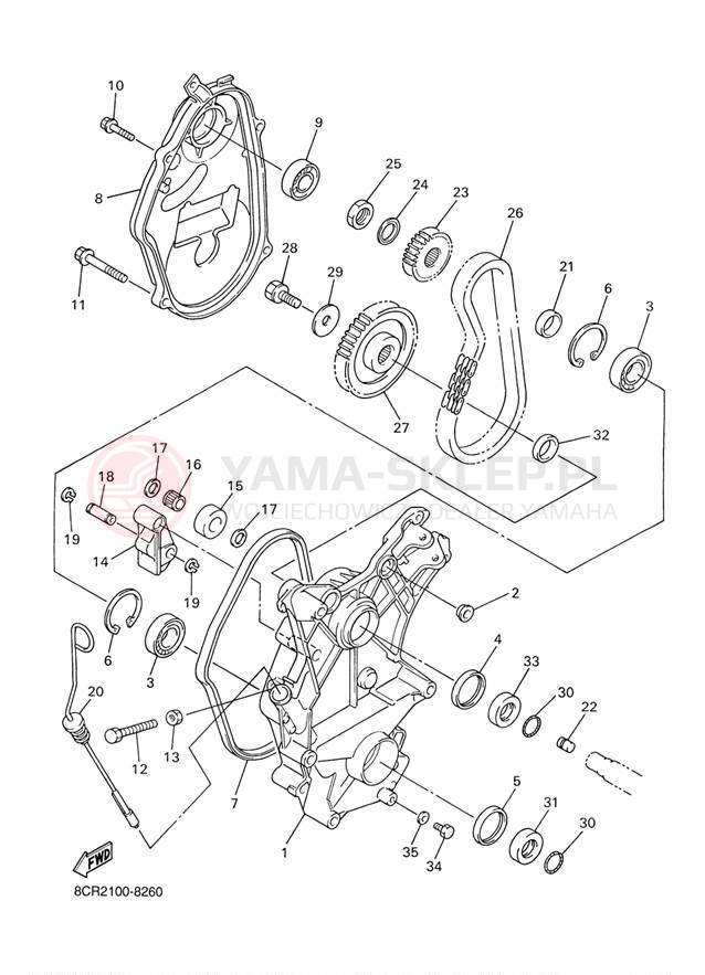Schemat "Układ napędowy" do Yamaha PHAZER 500 PZ500D