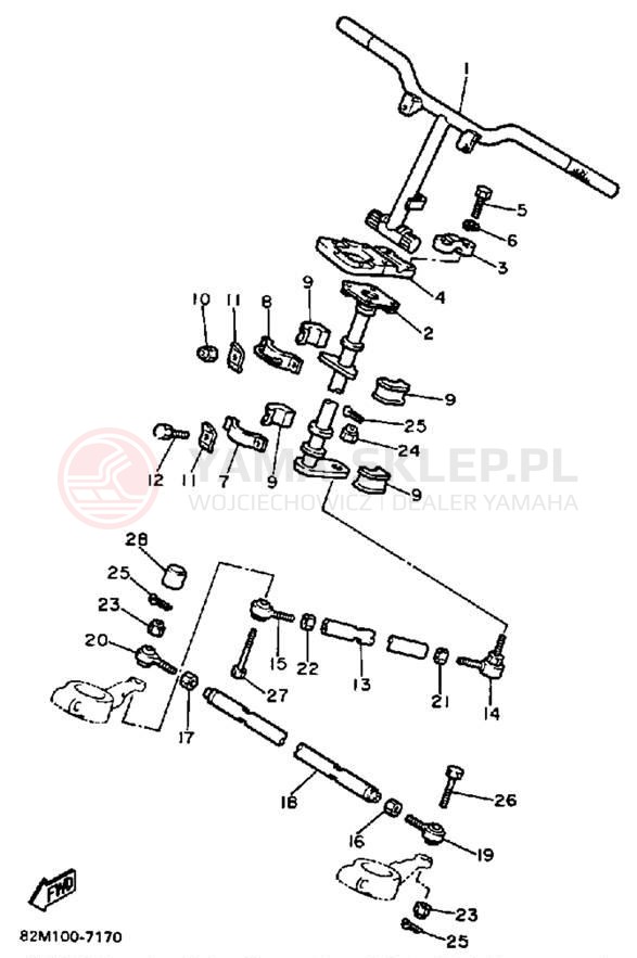 Schemat "Półki zawieszenia" do Yamaha EXCITER EX570N