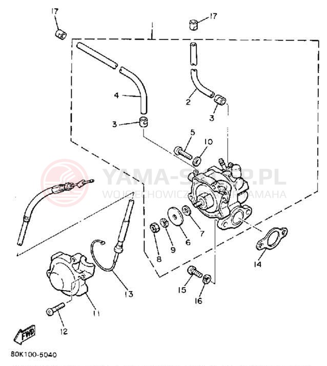 Schemat "Pompa olejowa" do Yamaha PHAZER PZ480M