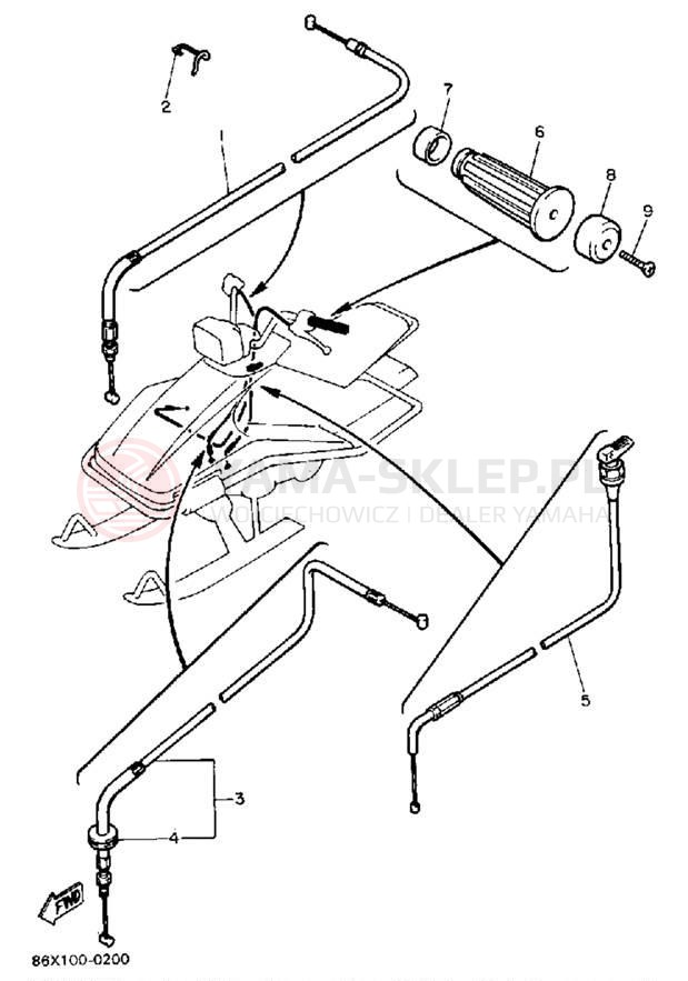 Schemat "Układ chlodzenia" do Yamaha SNOSCOOT (ELEC START) SV80EP