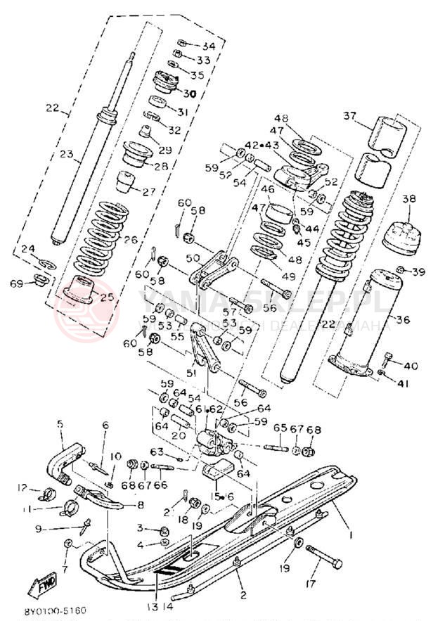 Schemat "płozy" do Yamaha SRV SR540K
