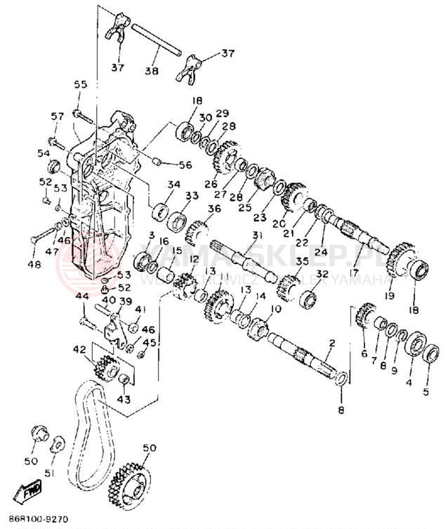 Schemat "Układ napędowy" do Yamaha VK540 VK540EP