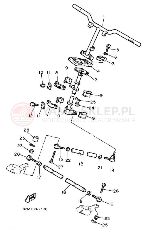 Schemat "Półki zawieszenia" do Yamaha EXCITER EX570M