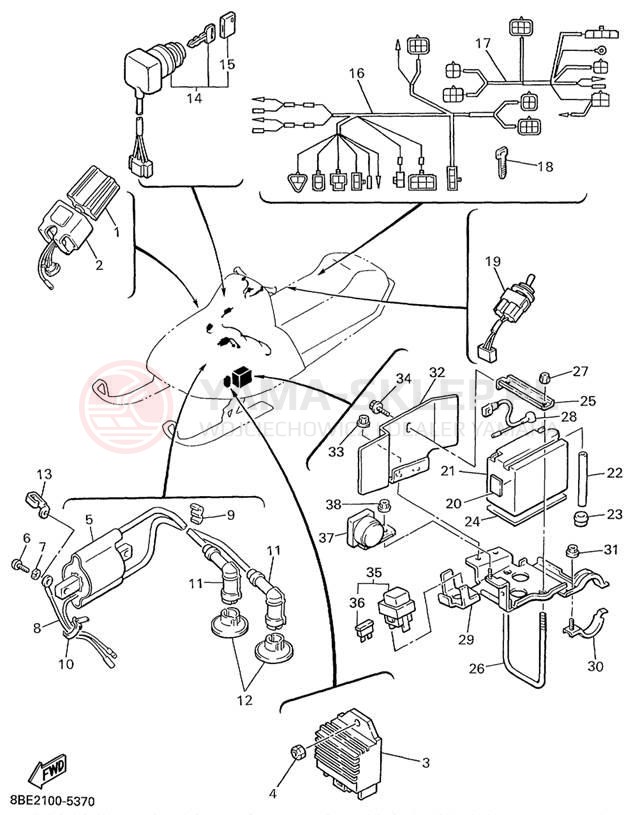 Schemat "układ elektryczny" do Yamaha OVATION LE CS340EC