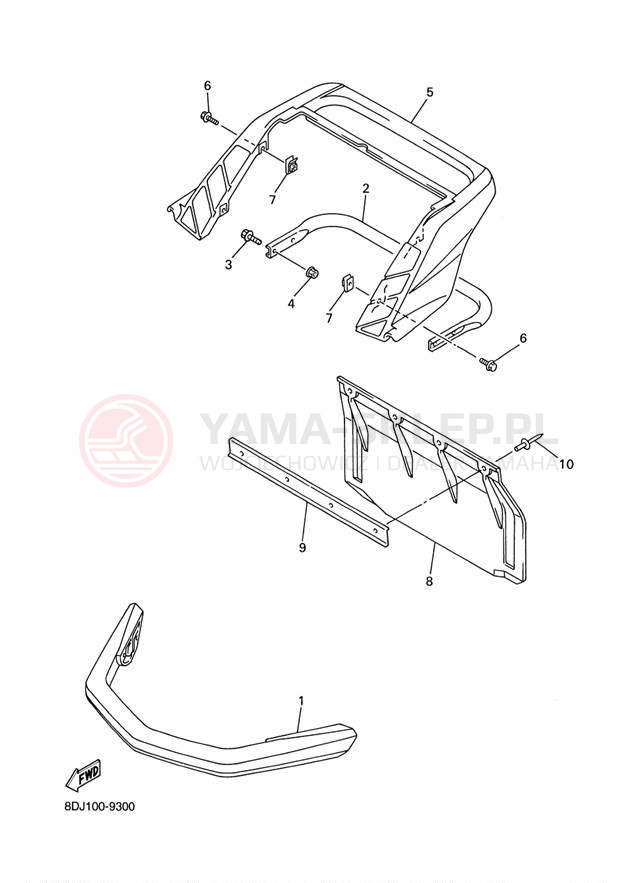 Schemat "zderzak" do Yamaha PHAZER 500 PZ500D