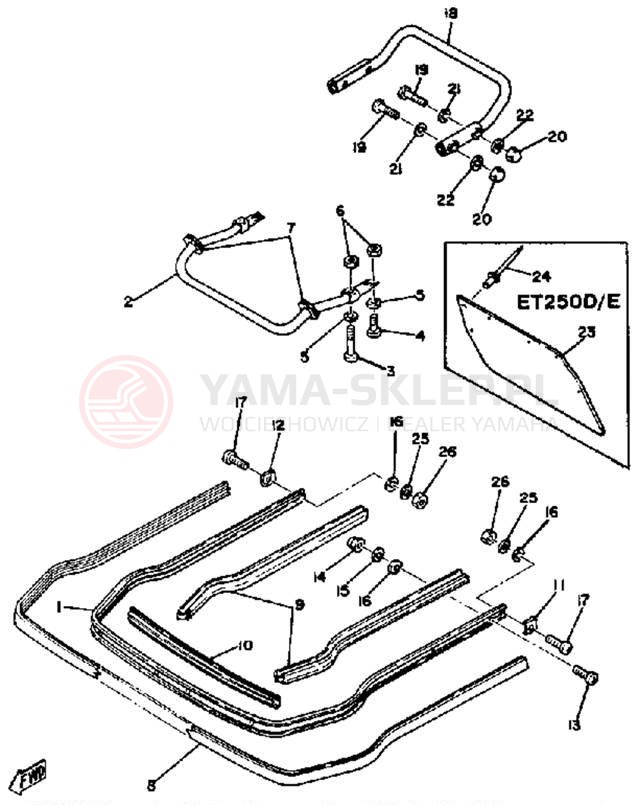 Schemat "zderzak" do Yamaha ET250C