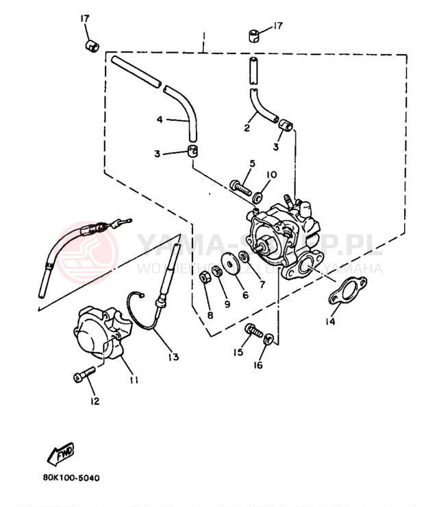 Schemat "Pompa olejowa" do Yamaha PHAZER MOUNTAIN LITE PZ480STB