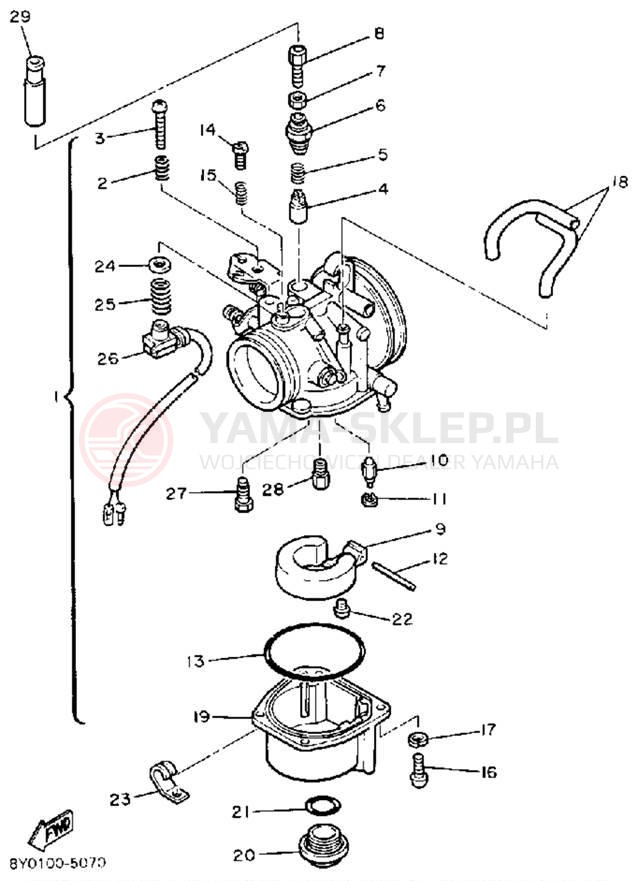 Schemat "Gaźnik" do Yamaha SR540RSR