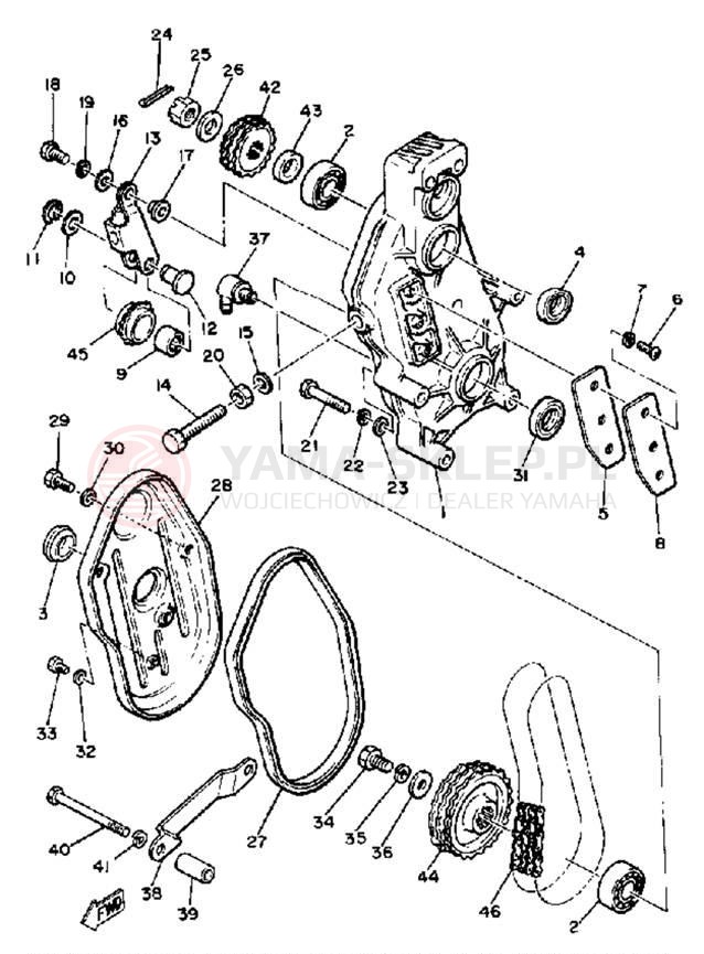 Schemat "Układ napędowy" do Yamaha SS440E