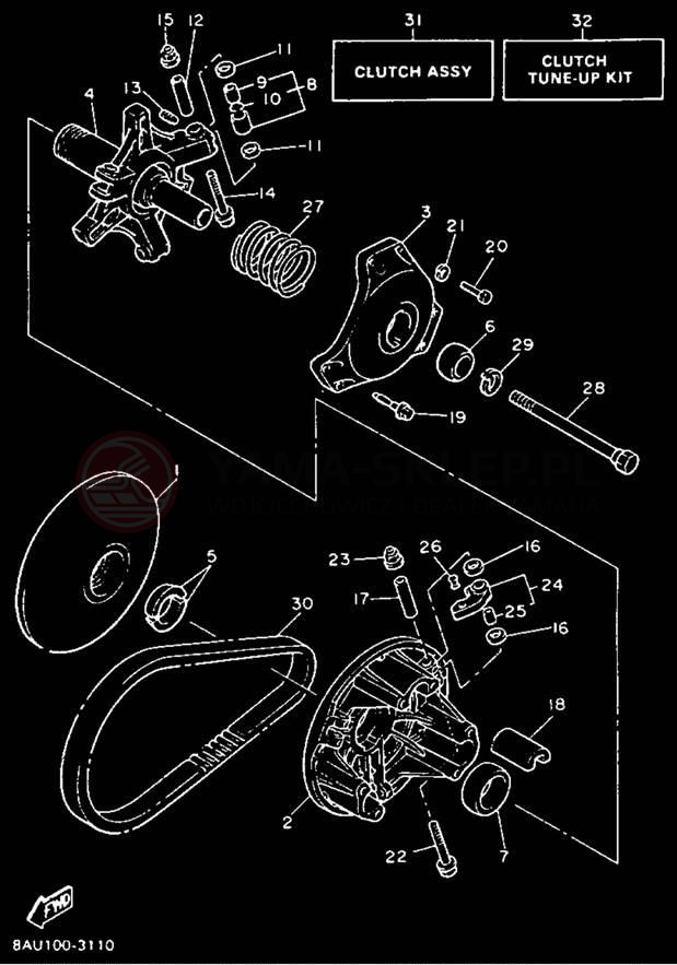 Schemat "PRIMARY SHEAVE" do Yamaha VK540 II VK540ET