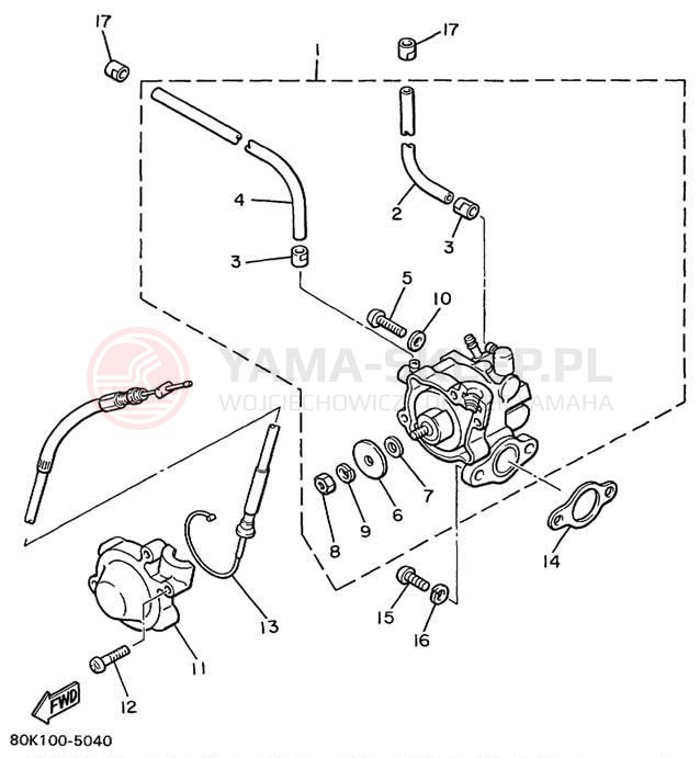 Schemat "Pompa olejowa" do Yamaha PHAZER SS PZ480B