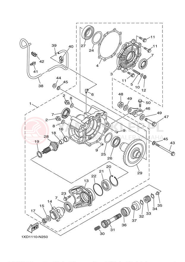 Schemat "Wał napędowy" do Yamaha VIKING 700 HUNTER YXM700DHEH