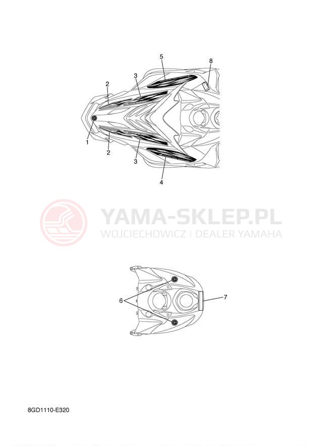 Schemat "naklejki" do Yamaha APEX GT RX10GTL
