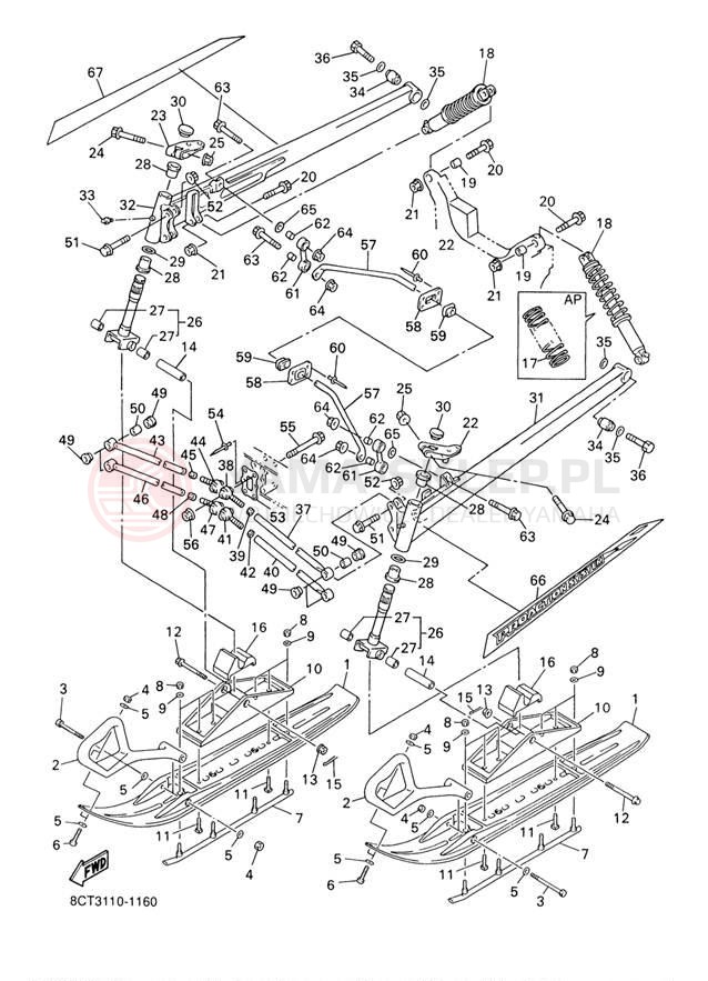 Schemat "płozy" do Yamaha SX500