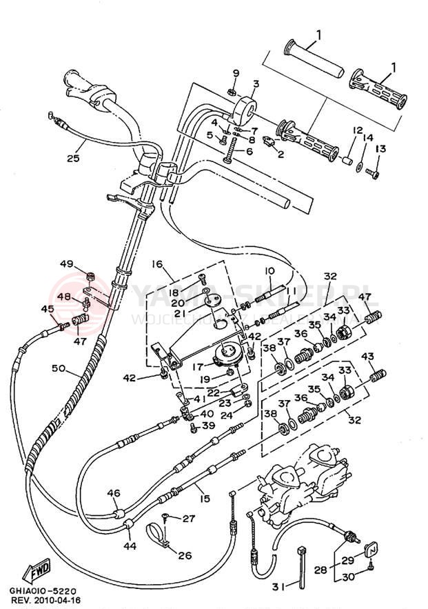 Schemat "Układ chlodzenia" do Yamaha RA700AT