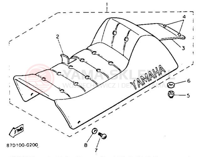 Schemat "siedzenie" do Yamaha VENTURE GT VT480GTT