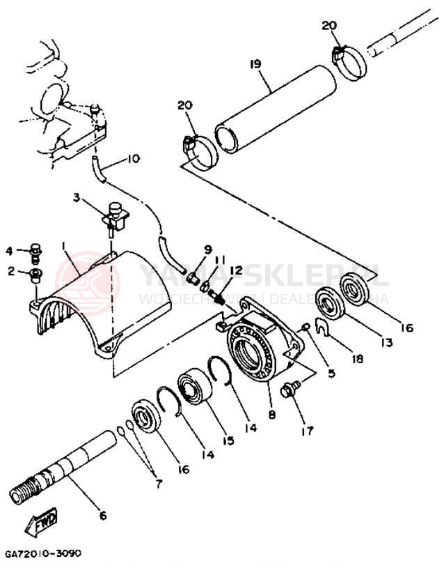 Schemat "JET UNIT" do Yamaha WAVE BLASTER WB700R