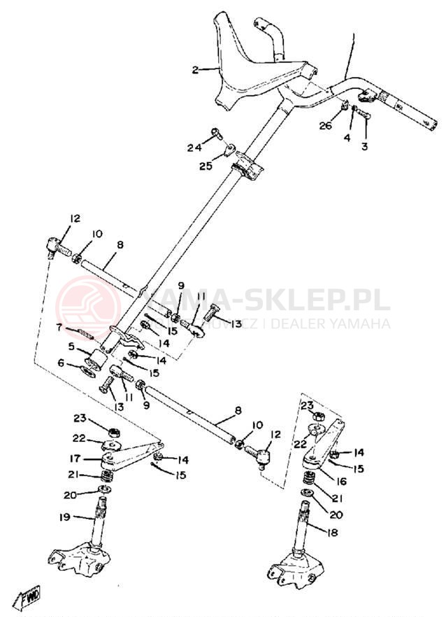 Schemat "Półki zawieszenia" do Yamaha GP440A