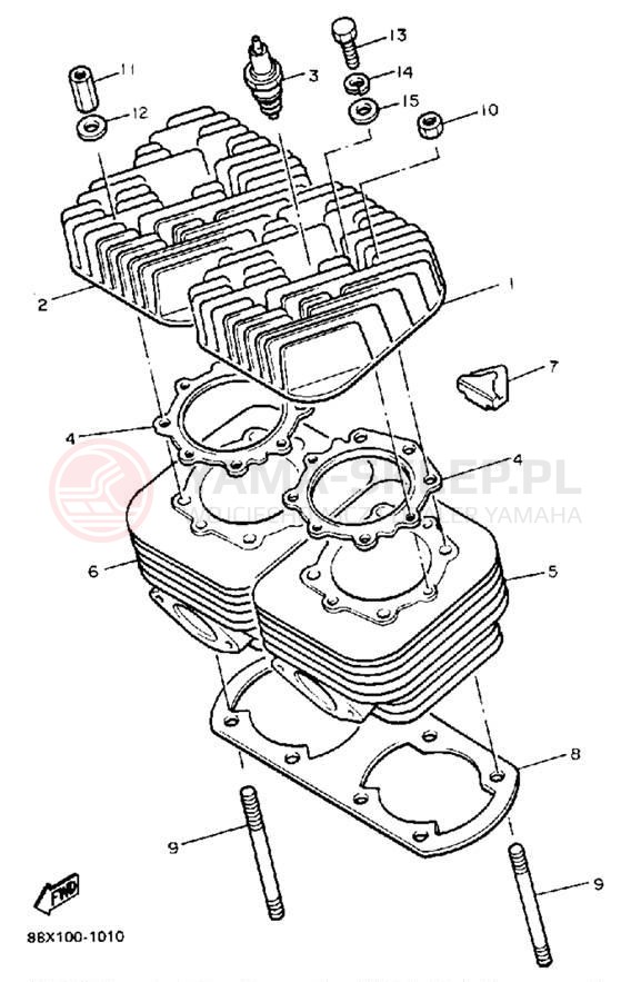 Schemat "cylinder" do Yamaha VENTURE XL VT480R