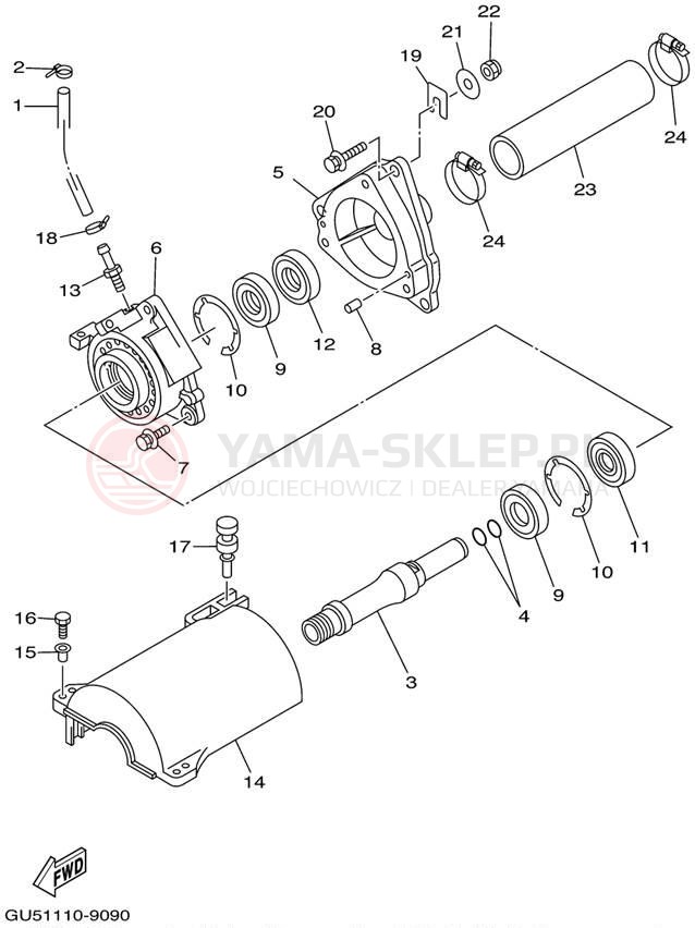Schemat "JET UNIT" do Yamaha WAVE RUNNER SUV1200 SV1200X