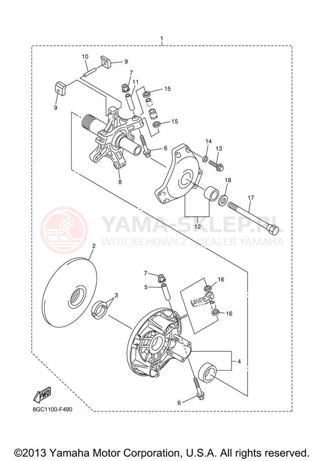 Schemat "REBUILD KIT" do Yamaha VENTURE LITE PZ50VTZL/PZ50VTZR