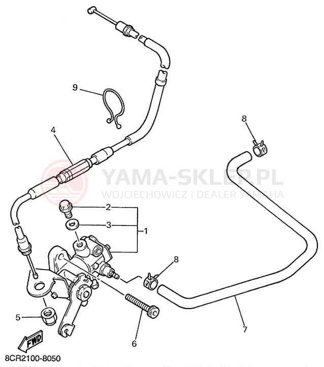 Schemat "Pompa olejowa" do Yamaha VT500C/VX500ERC
