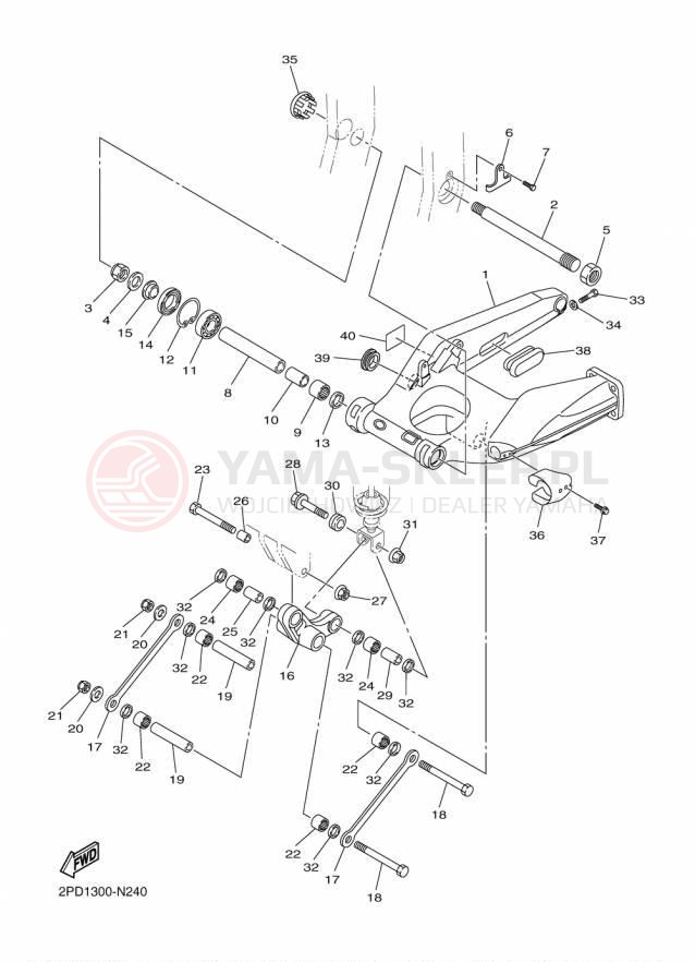 Schemat "wahacz" do Yamaha FJR1300ES FJR13ESFC/FJR13ESF