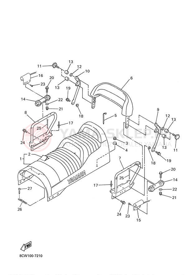 Schemat "siedzenie" do Yamaha VENTURE 500 VT500D/VX500DXD
