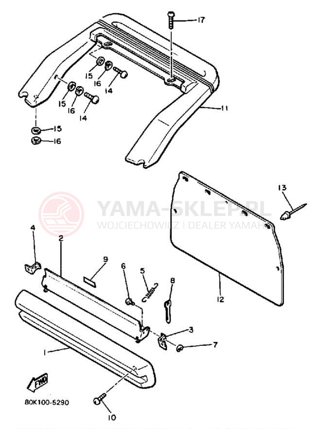 Schemat "zderzak" do Yamaha PHAZER PZ480K
