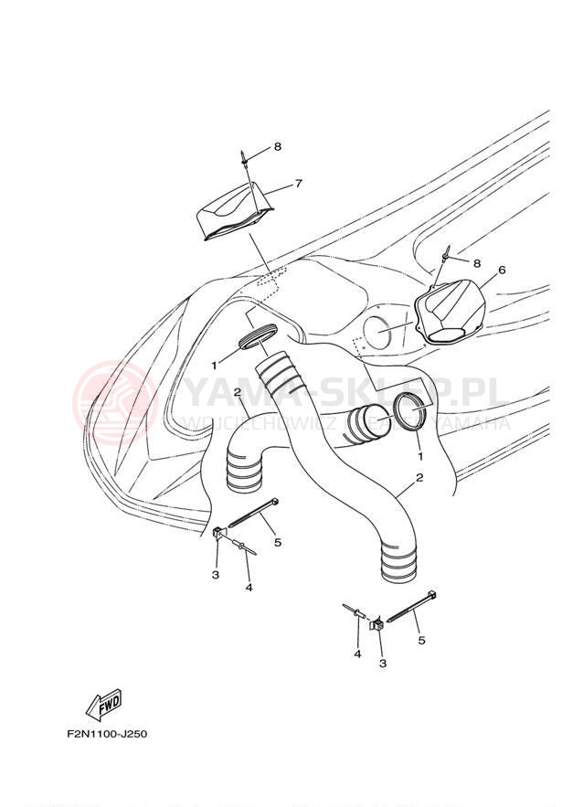 Schemat "odpowietrzenie" do Yamaha VXS VX1800M