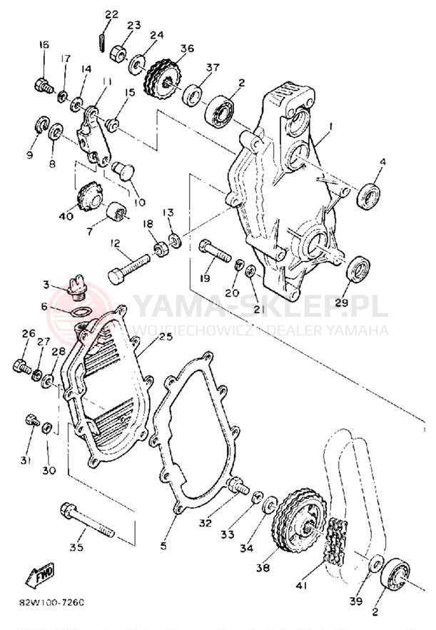 Schemat "Układ napędowy" do Yamaha SRV SR540M