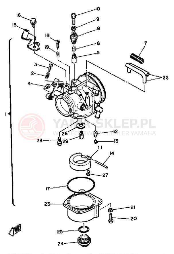 Schemat "Gaźnik" do Yamaha EC540C