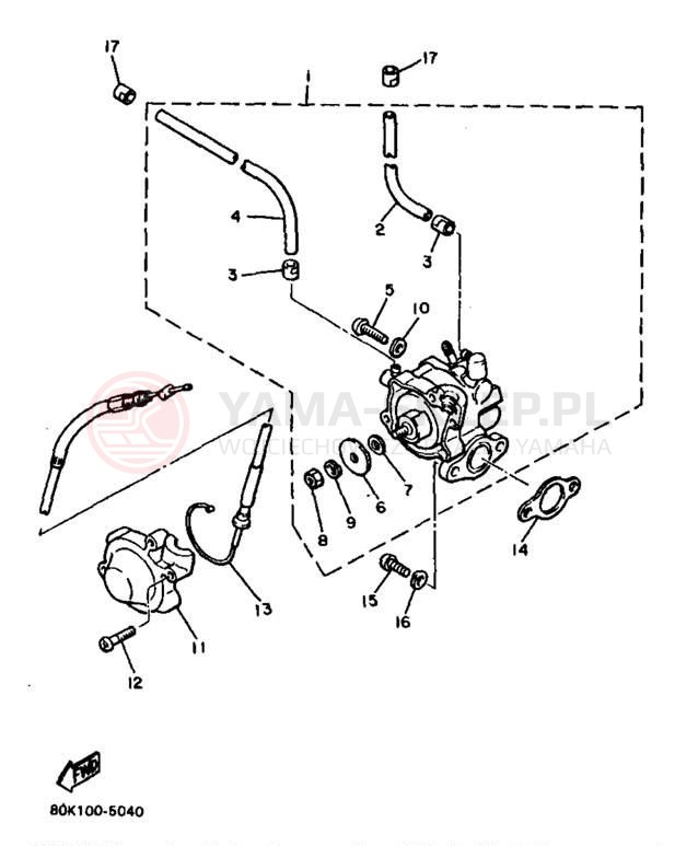 Schemat "Pompa olejowa" do Yamaha PHAZER SS ELECTRIC PZ480EB