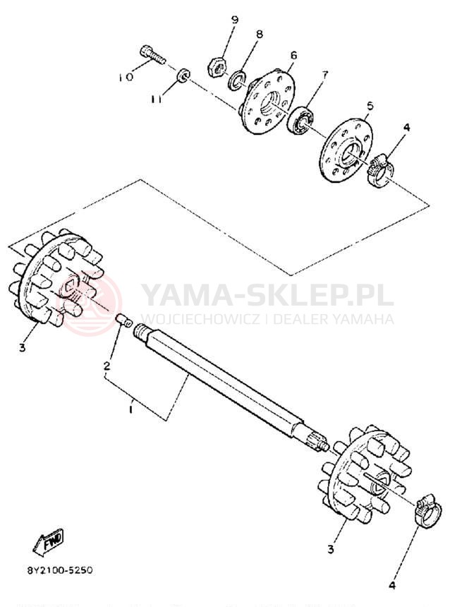 Schemat "Układ napędowy" do Yamaha ENTICER 340 ET340M