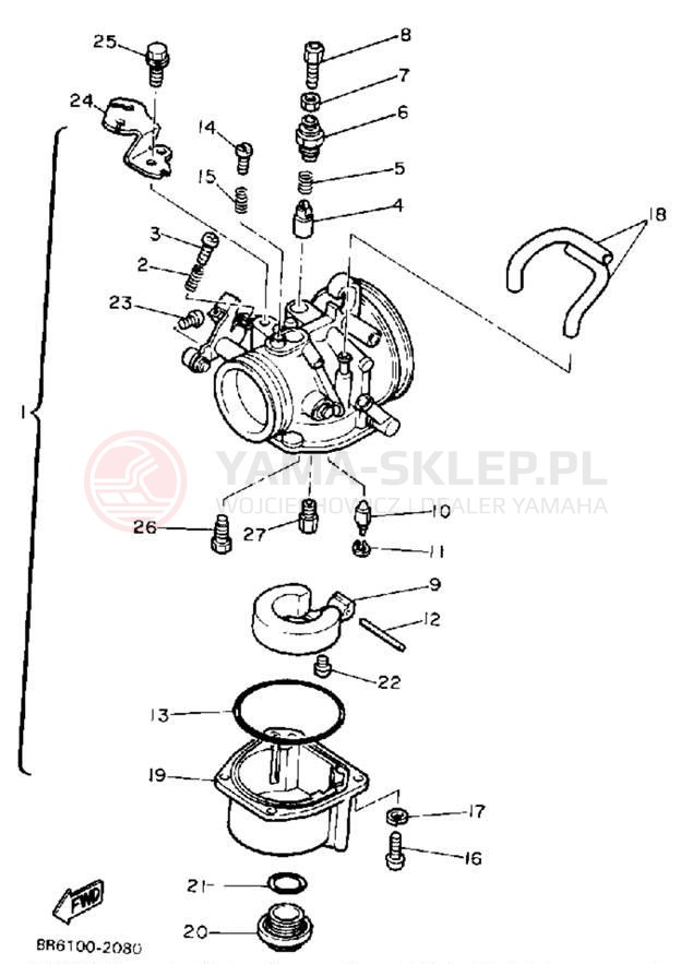 Schemat "Gaźnik" do Yamaha SRV SR540G