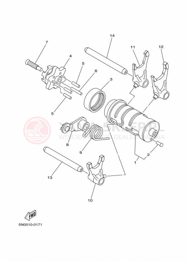 Schemat "Wodziki, automat" do Yamaha TW200 TW200F1/TW200F1C