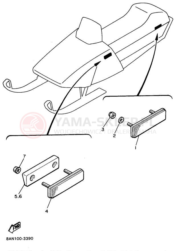 Schemat "układ elektryczny" do Yamaha VENTURE XL VT480A