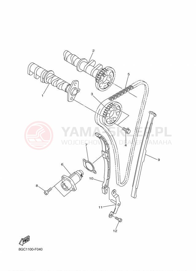Schemat "Rozrząd - łańcuszek" do Yamaha VENTURE MULTI PURPOSE PZ50MPFL