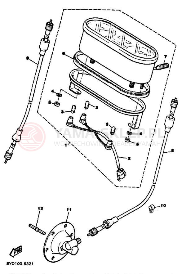 Schemat "licznik" do Yamaha SRV SR540N