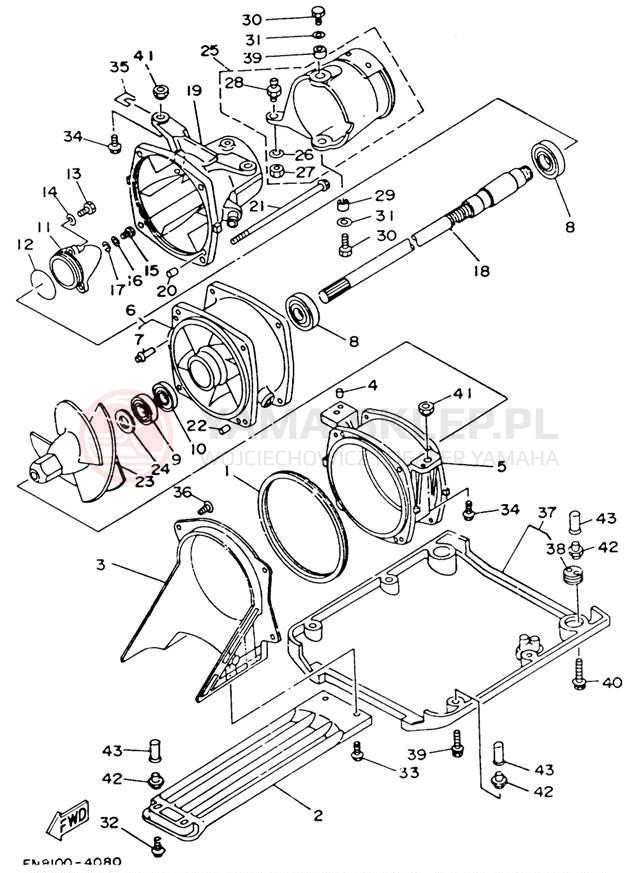 Schemat "JET UNIT" do Yamaha WAVE RUNNER VXR WRB650S