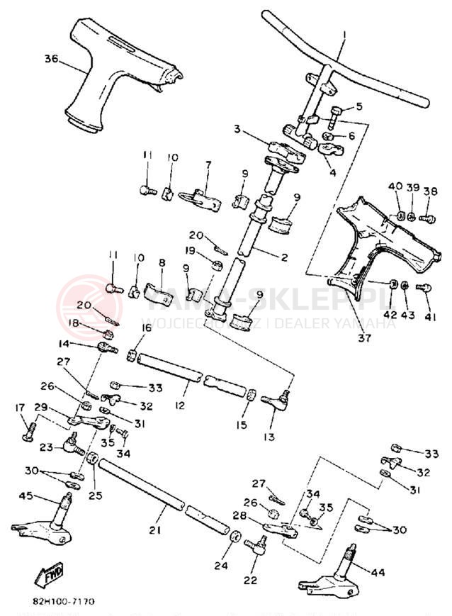 Schemat "Półki zawieszenia" do Yamaha ENTICER 340 ET340M