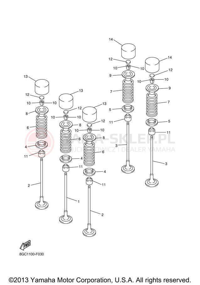 Schemat "zawory" do Yamaha PHAZER RTX PZ50RTZO/PZ50RTZB